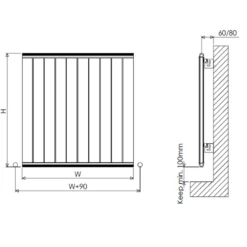 Carisa Elite Flat Panel Textured Horizontal Aluminium Radiator