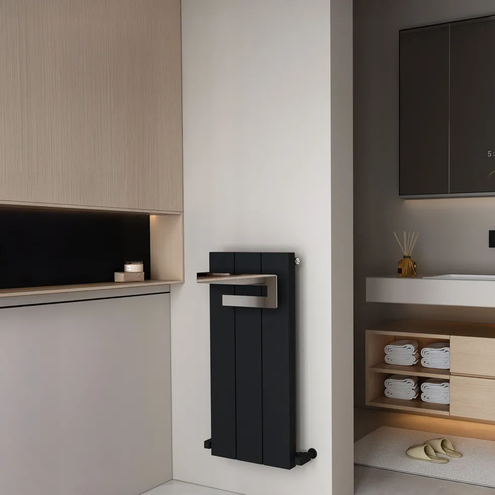 Carisa Elvino Bath Aluminium Vertical Radiator & Towel Rail