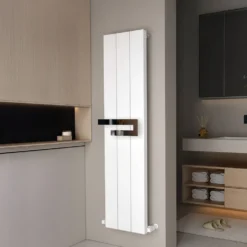 Carisa Elvino Bath Aluminium Vertical Radiator & Towel Rail