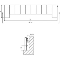 Carisa Elvino Floorstanding Panel Designer Aluminium Radiator