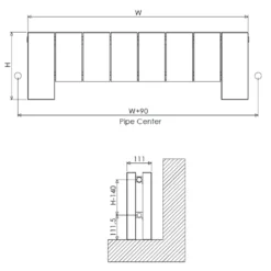Carisa Elvino Floorstanding Panel Designer Aluminium Radiator