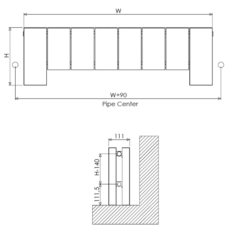 Carisa Elvino Floorstanding Panel Designer Aluminium Radiator