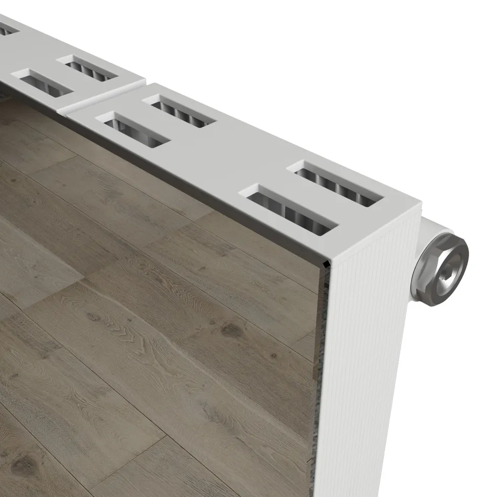 Carisa Elvino Mirrored Aluminium Radiator with Integrated Towel Rail - 1800 x 370mm