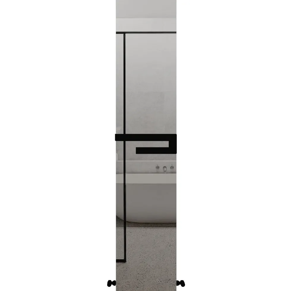 Carisa Elvino Mirrored Aluminium Radiator with Integrated Towel Rail - 1800 x 370mm