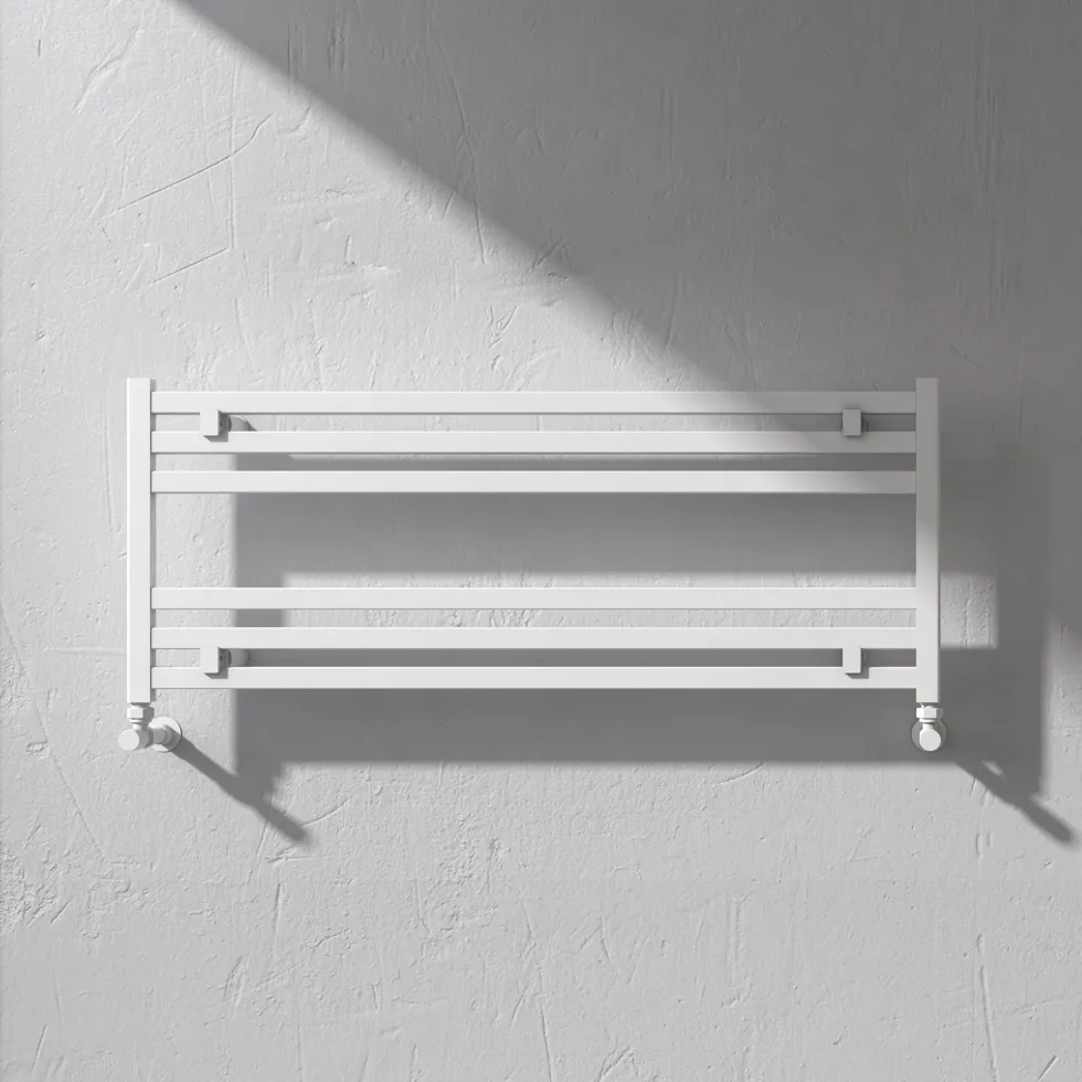 Carisa Fame Horizontal Ladder Aluminium Designer Heated Towel Rail - 400 x 1000mm