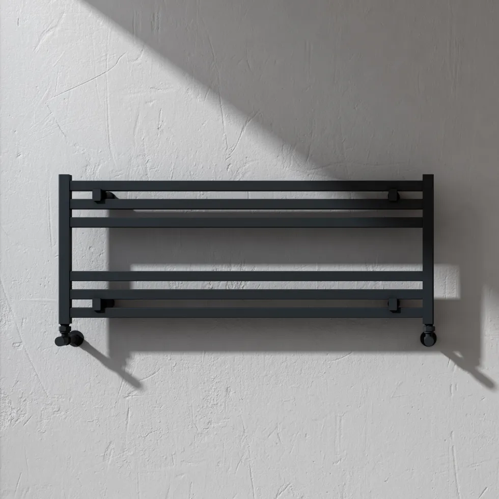 Carisa Fame Horizontal Ladder Aluminium Designer Heated Towel Rail - 400 x 1000mm