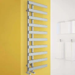 Carisa Floris Offset Ladder Steel Heated Towel Rail