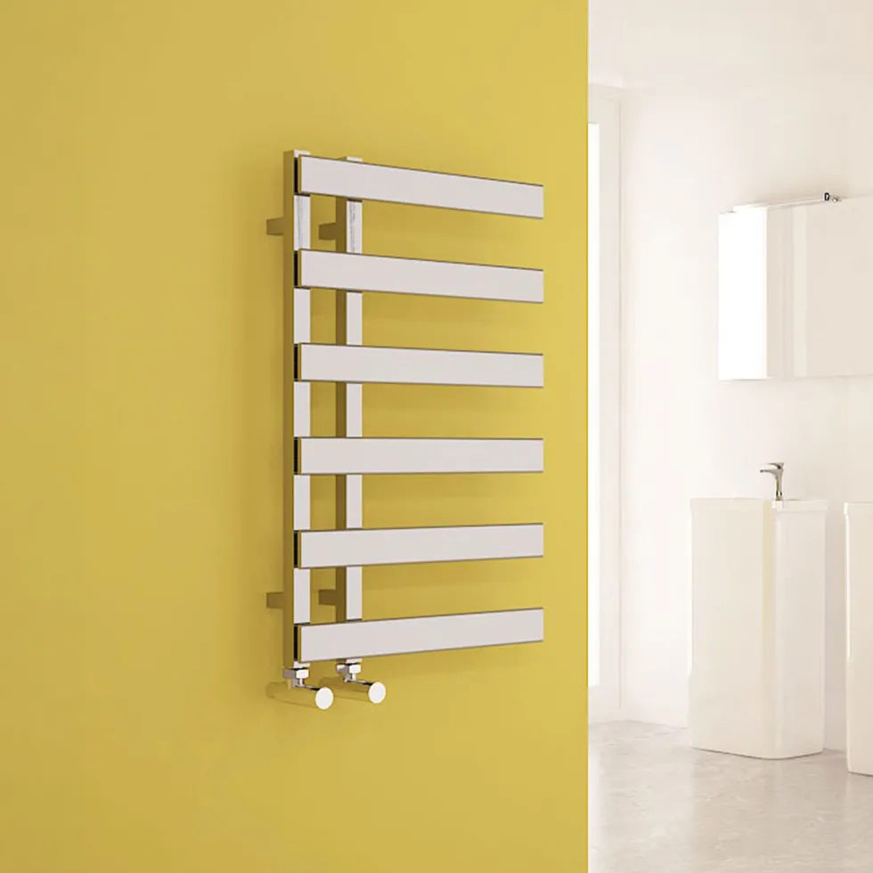 Carisa Floris Offset Ladder Steel Heated Towel Rail