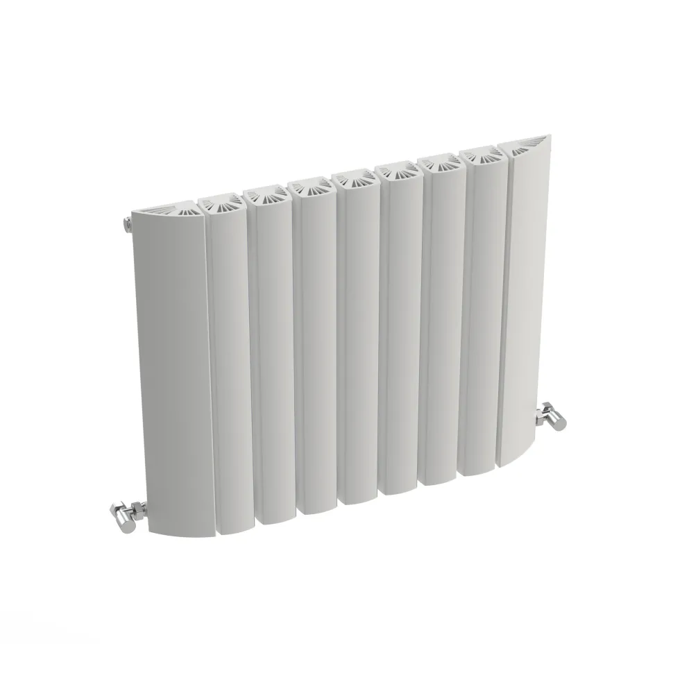 Carisa Gaia Oval Single Panel Horizontal Aluminium Radiator