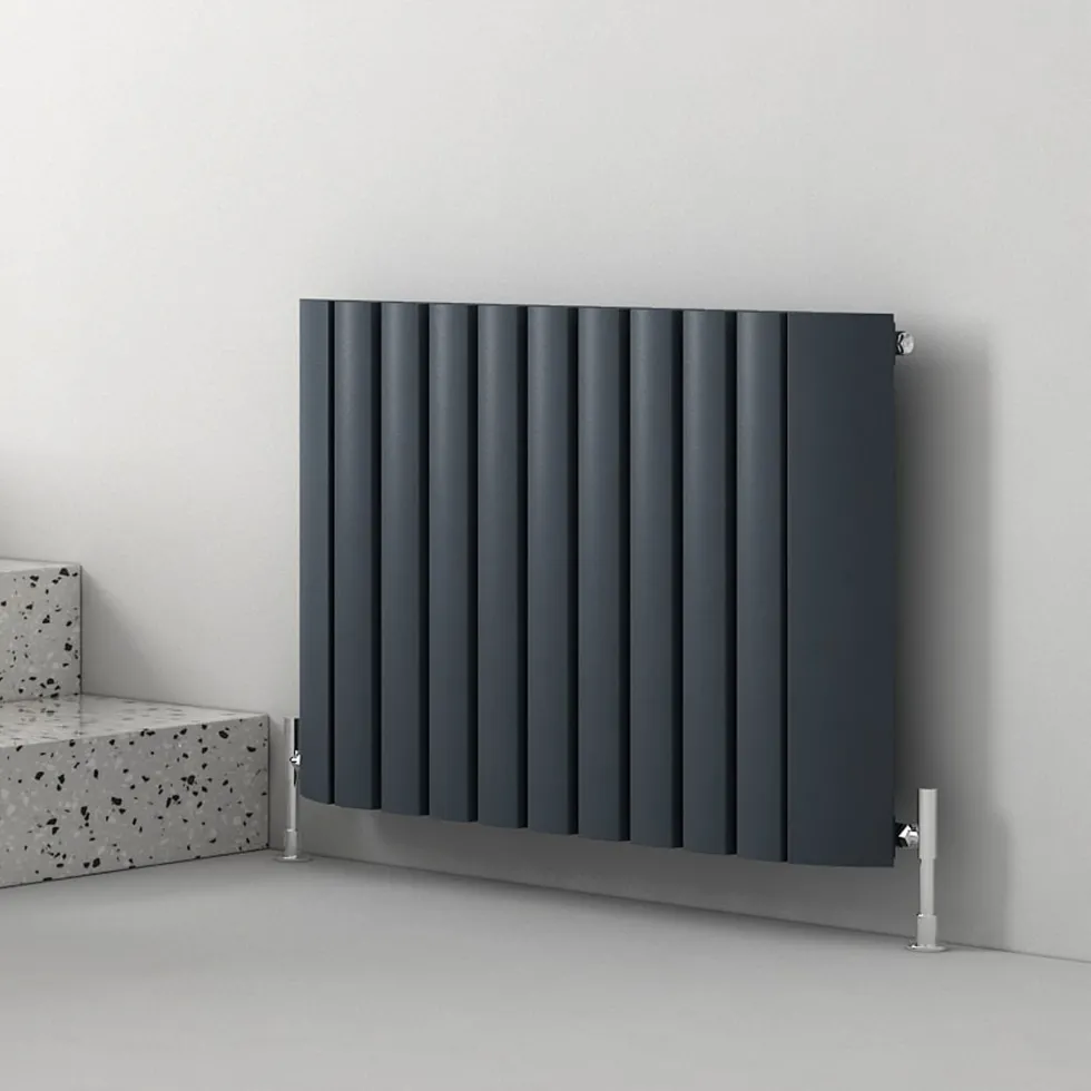 Carisa Gaia Oval Single Panel Horizontal Aluminium Radiator