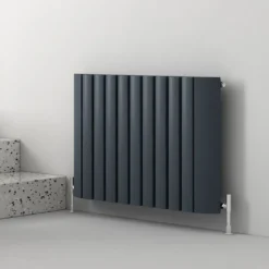 Carisa Gaia Oval Single Panel Horizontal Aluminium Radiator