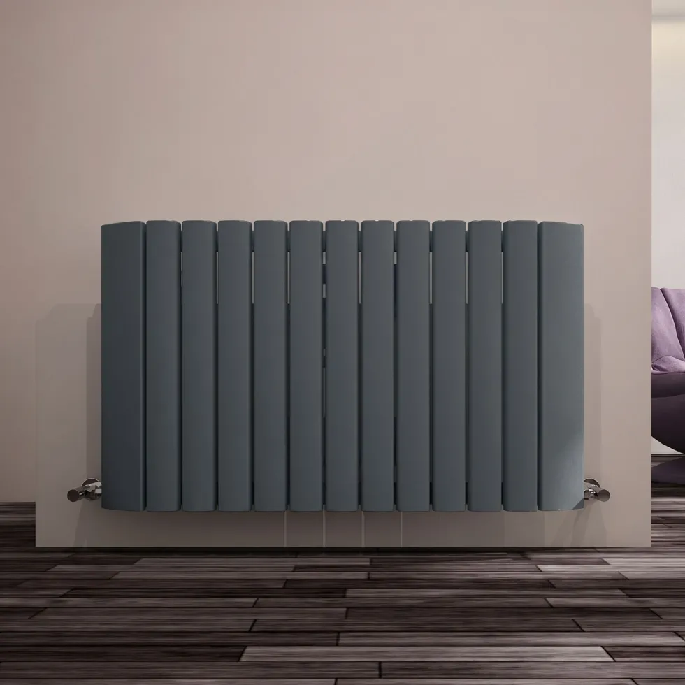 Carisa Gaia Oval Single Panel Horizontal Aluminium Radiator