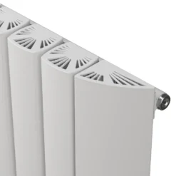 Carisa Gaia Oval Single Panel Vertical Aluminium Radiator