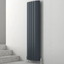 Carisa Gaia Oval Single Panel Vertical Aluminium Radiator