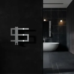 Carisa Ibiza Offset Stainless Steel Designer Heated Towel Rail
