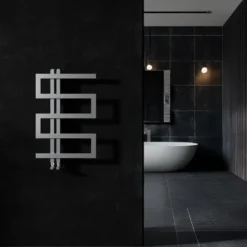 Carisa Ibiza Offset Stainless Steel Designer Heated Towel Rail