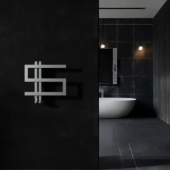 Carisa Ibiza Offset Stainless Steel Designer Heated Towel Rail