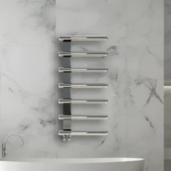 Carisa Ivor Offset Stainless Steel Designer Heated Towel Rail