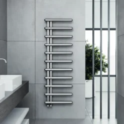 Carisa Ivor Offset Stainless Steel Designer Heated Towel Rail