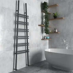 Carisa Jacobs Wall Mounted Ladder Aluminium Heated Towel Rail - 2000 x 535mm