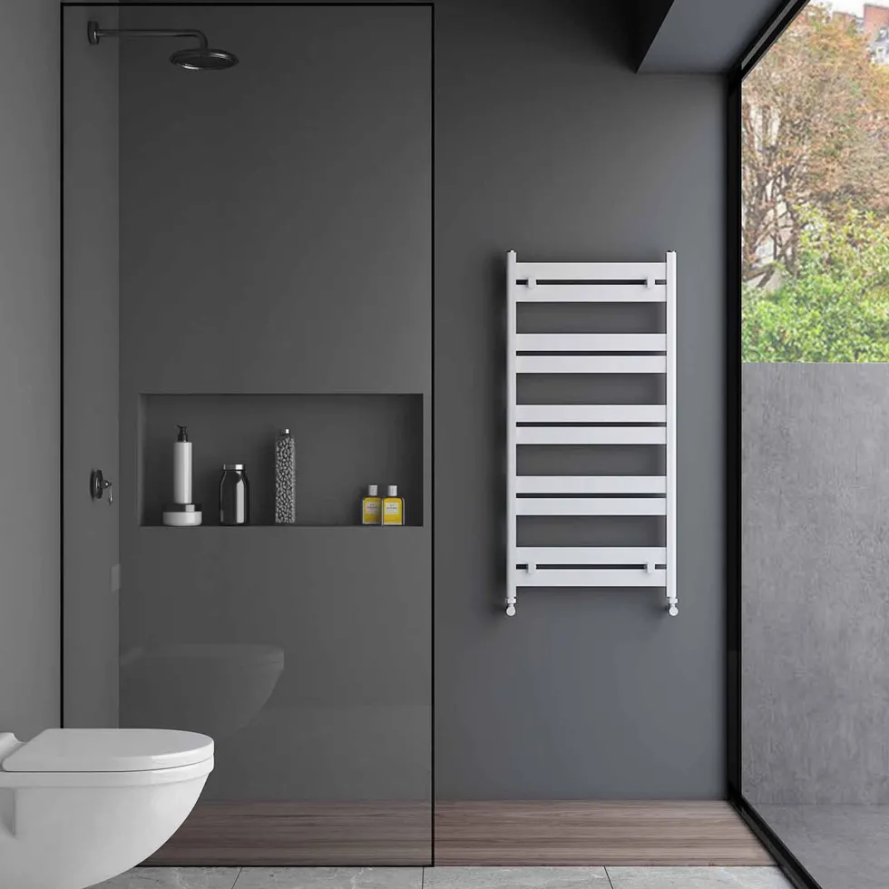 Carisa Ligne Flat Panel Aluminium Heated Towel Rail
