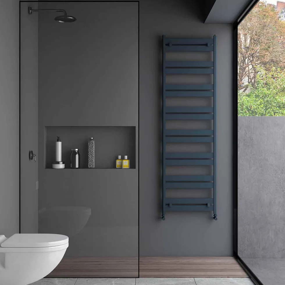Carisa Ligne Flat Panel Aluminium Heated Towel Rail