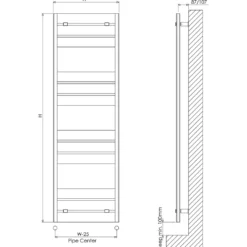 Carisa Mack Bath Aluminium Heated Towel Rail