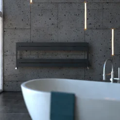 Carisa Mack Bath Horizontal Aluminium Heated Towel Rail - 505 x 1500mm