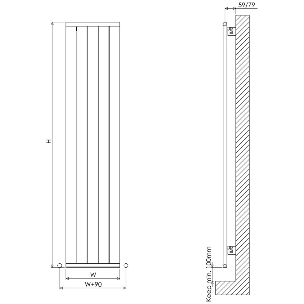 Carisa Mack Horizontal Aluminium Radiator