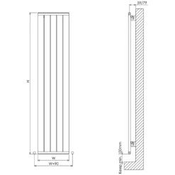 Carisa Mack Vertical Aluminium Radiator
