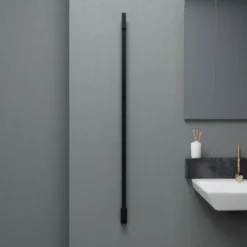 Carisa Maxim Stainless Steel Single Square Electric Heated Towel Bar