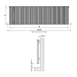 Carisa Monza Single Panel Horizontal Aluminium Radiator