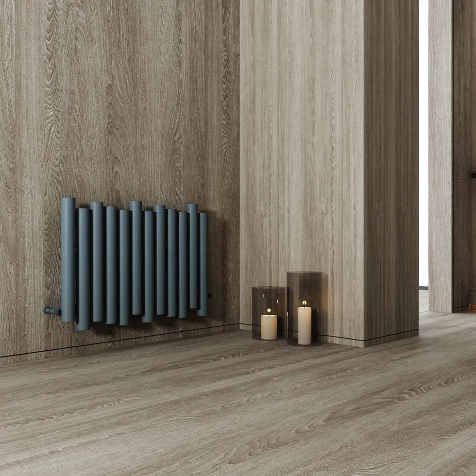 Carisa Motion Single Oval Panel Horizontal Aluminium Radiator