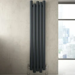 Carisa Motion Single Oval Panel Vertical Aluminium Radiator