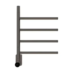 Carisa Neo Stainless Steel Swivel Bar Electric Heated Towel Rail