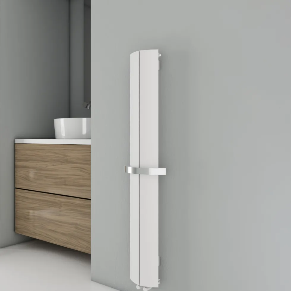 Carisa Nixie Bath Designer Aluminium Vertical Radiator & Towel Rail