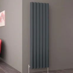 Carisa Otto Oval Single Panel Vertical Aluminium Radiator