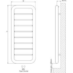 Carisa Paros Stainless Steel Designer Ladder Heated Towel Rail