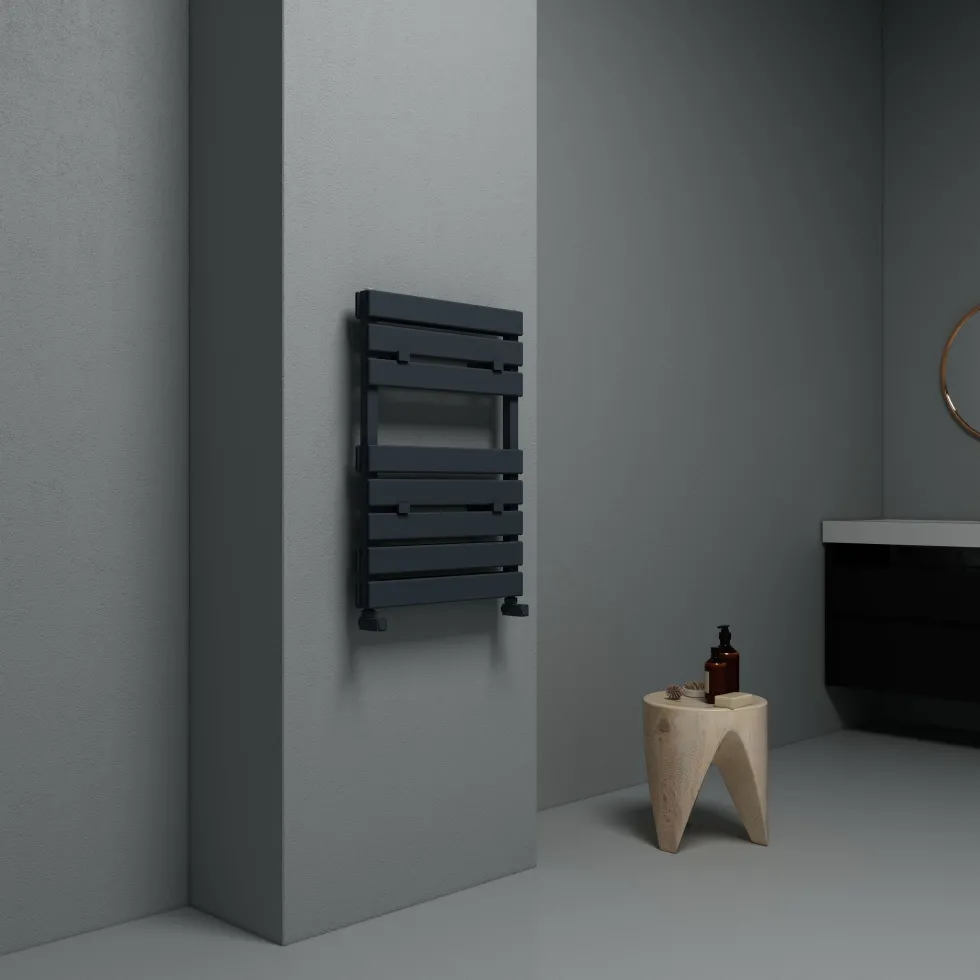 Carisa Plata Bath Flat Double Panel Aluminium Heated Towel Rail