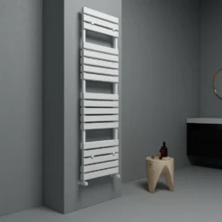 Carisa Plata Bath Flat Double Panel Aluminium Heated Towel Rail