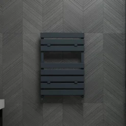 Carisa Plata Bath Flat Panel Aluminium Heated Towel Rail