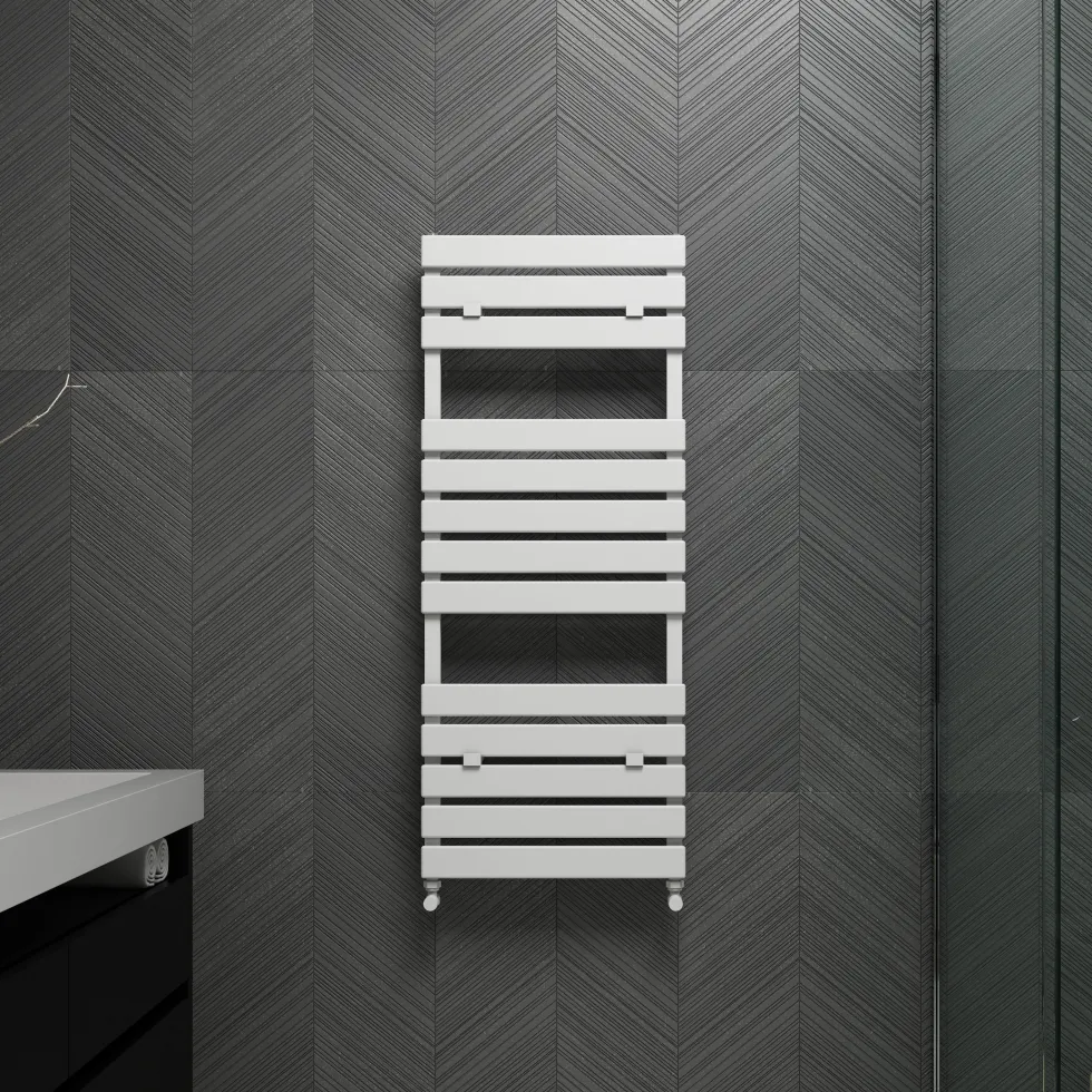 Carisa Plata Bath Flat Panel Aluminium Heated Towel Rail
