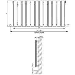 Carisa Plata Double Panel Horizontal Aluminium Radiator