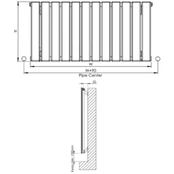 Carisa Plata Single Panel Horizontal Aluminium Radiator