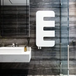 Carisa Rex Offset Single Panel Steel Designer Heated Towel Rail