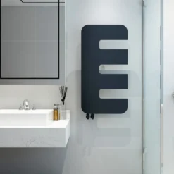 Carisa Rex Offset Single Panel Steel Designer Heated Towel Rail
