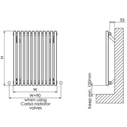 Carisa Sophia Horizontal Aluminium Radiator