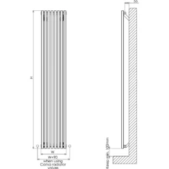 Carisa Sophia Vertical Aluminium Radiator