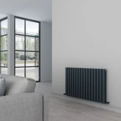 Carisa Tallis Oval Double Panel Horizontal Aluminium Radiator