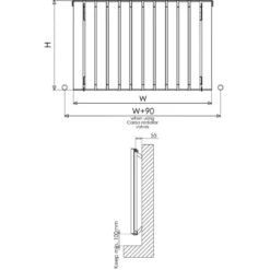 Carisa Tallis Oval Single Panel Horizontal Aluminium Radiator